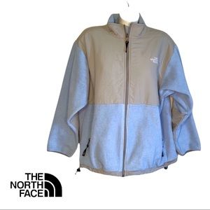 The North Face Light Blue and Tan Kids Fleece Jacket